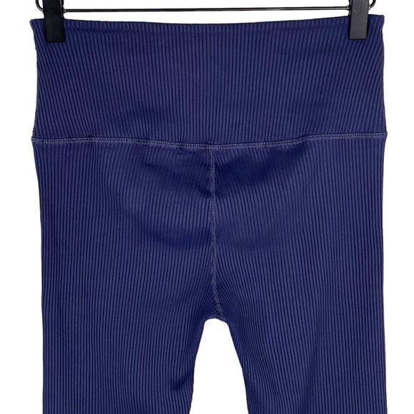 Carbon 38 Leggings Medium Ribbed 7/8 High Rise Smoothing Contour Gym Workout - Picture 7 of 10